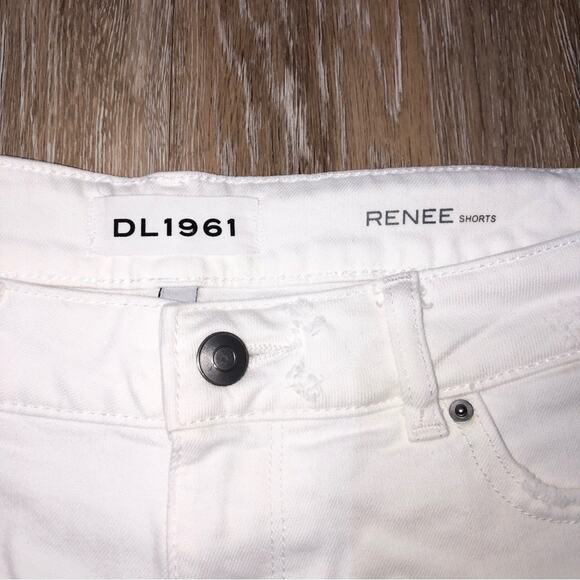 DL1961 Renee Cutoff Denim Shorts in Alpine White Size 25 EUC - Picture 5 of 14